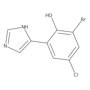 2-bromo-4-chloro-6-(1H-imidazol-4-yl)phenol Structure