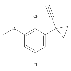 4-Chloro-2-(1-ethynylcyclopropyl)-6-methoxyphenol Structure