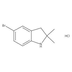 5-Bromo-2,2-dimethylindoline hydrochloride Structure
