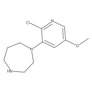 1-(2-Chloro-5-methoxy-pyridin-3-yl)-homopiperazine结构式