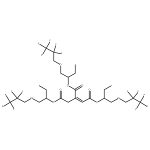 1-Propene-1,2,3-tricarboxylic acid, 1,2,3-tris[1-[(2,2,3,3,3-pentafluoropropoxy)methyl]propyl] ester, (1E)- Structure