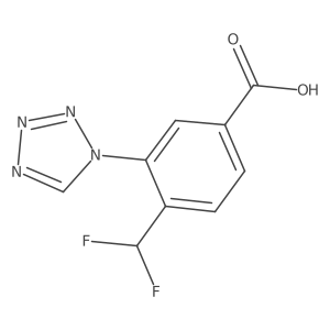 4-(Difluoromethyl)-3-(tetrazol-1-yl)benzoic acid结构式