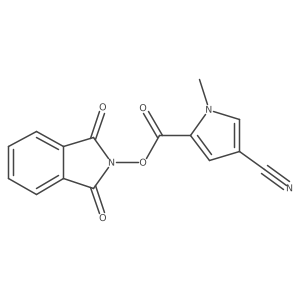 1,3-dioxo-2,3-dihydro-1H-isoindol-2-yl 4-cyano-1-methyl-1H-pyrrole-2-carboxylate结构式