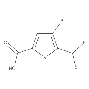 4-Bromo-5-(difluoromethyl)thiophene-2-carboxylic acid Structure