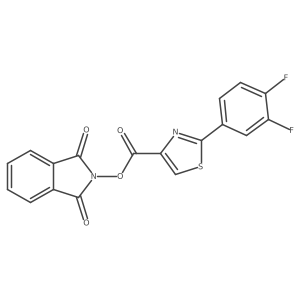 1,3-dioxo-2,3-dihydro-1H-isoindol-2-yl 2-(3,4-difluorophenyl)-1,3-thiazole-4-carboxylate结构式