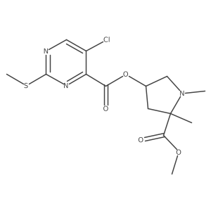 (5-Methoxycarbonyl-1,5-dimethylpyrrolidin-3-yl) 5-chloro-2-methylsulfanylpyrimidine-4-carboxylate Structure