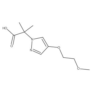 2-[4-(2-Methoxyethoxy)-pyrazol-1-yl]-2-methyl-propionic acid结构式
