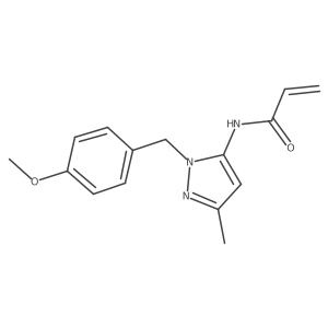 N-{1-[(4-methoxyphenyl)methyl]-3-methyl-1H-pyrazol-5-yl}prop-2-enamide Structure