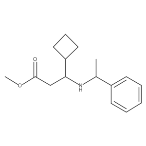 Methyl 3-cyclobutyl-3-[(1-phenylethyl)amino]propanoate结构式