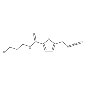 5-(azidomethyl)-N-(3-hydroxypropyl)furan-2-carboxamide结构式