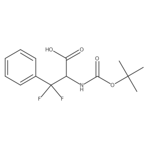 (2S)-2-{[(tert-butoxy)carbonyl]amino}-3,3-difluoro-3-phenylpropanoic acid结构式