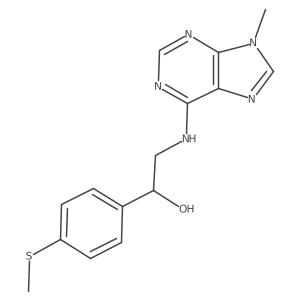 2-[(9-methyl-9H-purin-6-yl)amino]-1-[4-(methylsulfanyl)phenyl]ethan-1-ol结构式