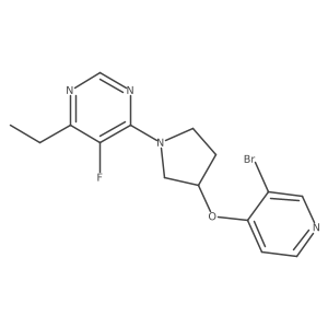 4-{3-[(3-Bromopyridin-4-yl)oxy]pyrrolidin-1-yl}-6-ethyl-5-fluoropyrimidine结构式
