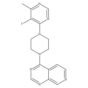 5-Fluoro-4-methyl-6-(4-{pyrido[3,4-d]pyrimidin-4-yl}piperazin-1-yl)pyrimidine Structure