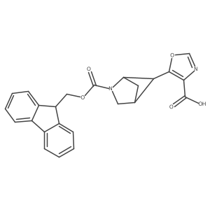 5-(2-{[(9H-fluoren-9-yl)methoxy]carbonyl}-2-azabicyclo[2.1.1]hexan-5-yl)-1,3-oxazole-4-carboxylic acid Structure