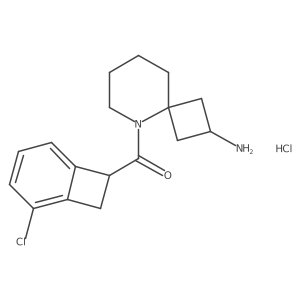 (2-Amino-5-azaspiro[3.5]nonan-5-yl)-(2-chloro-7-bicyclo[4.2.0]octa-1(6),2,4-trienyl)methanone;hydrochloride Structure