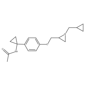 N-[1-(4-{[1-(cyclopropylmethyl)aziridin-2-yl]methoxy}phenyl)cyclopropyl]acetamide结构式