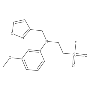 2-[(3-Methoxyphenyl)[(1,2-oxazol-3-yl)methyl]amino]ethane-1-sulfonyl fluoride结构式