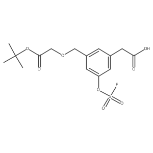 2-(3-{[2-(Tert-butoxy)-2-oxoethoxy]methyl}-5-[(fluorosulfonyl)oxy]phenyl)acetic acid结构式