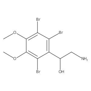 2-Amino-1-(2,3,6-tribromo-4,5-dimethoxyphenyl)ethan-1-ol结构式