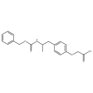 2-[4-(2-{[(Benzyloxy)carbonyl]amino}propyl)phenoxy]acetic acid结构式