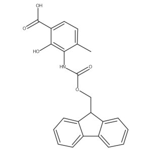 3-({[(9H-fluoren-9-yl)methoxy]carbonyl}amino)-2-hydroxy-4-methylbenzoic acid结构式