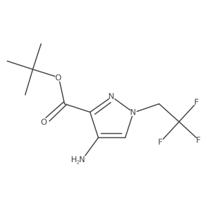 tert-butyl 4-amino-1-(2,2,2-trifluoroethyl)-1H-pyrazole-3-carboxylate结构式