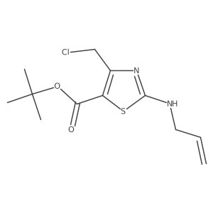 Tert-butyl 4-(chloromethyl)-2-[(prop-2-en-1-yl)amino]-1,3-thiazole-5-carboxylate结构式