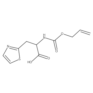 (2S)-2-(allyloxycarbonylamino)-3-thiazol-2-yl-propanoic acid Structure