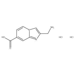2-(Aminomethyl)imidazo[1,2-a]pyridine-7-carboxylic acid dihydrochloride结构式