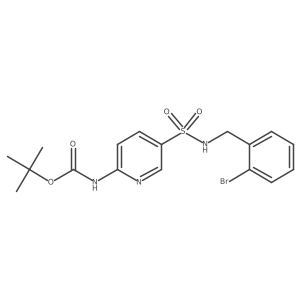 tert-butyl N-(5-{[(2-bromophenyl)methyl]sulfamoyl}pyridin-2-yl)carbamate结构式