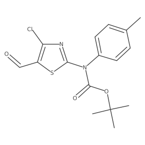 tert-butyl N-(4-chloro-5-formyl-1,3-thiazol-2-yl)-N-(4-methylphenyl)carbamate结构式