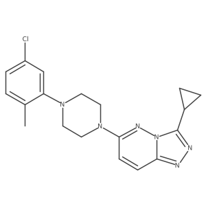 1-(5-Chloro-2-methylphenyl)-4-{3-cyclopropyl-[1,2,4]triazolo[4,3-b]pyridazin-6-yl}piperazine Structure