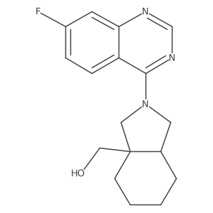 [2-(7-fluoroquinazolin-4-yl)-octahydro-1H-isoindol-3a-yl]methanol结构式