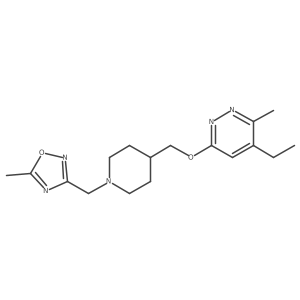4-Ethyl-3-methyl-6-({1-[(5-methyl-1,2,4-oxadiazol-3-yl)methyl]piperidin-4-yl}methoxy)pyridazine Structure