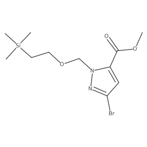 methyl 3-bromo-1-((2-(trimethylsilyl)ethoxy)methyl)-1H-pyrazole-5-carboxylate Structure