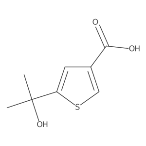 5-(2-Hydroxypropan-2-yl)thiophene-3-carboxylic acid结构式