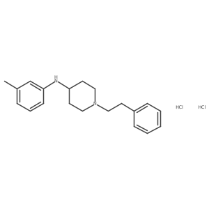 N-(3-methylphenyl)-1-(2-phenylethyl)-4-piperidinamine,dihydrochloride Structure