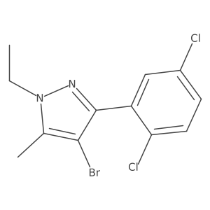 4-bromo-3-(2,5-dichlorophenyl)-1-ethyl-5-methyl-1H-pyrazole结构式