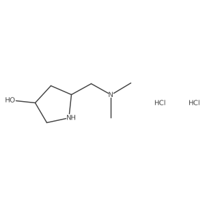 (3R,5S)-5-[(dimethylamino)methyl]pyrrolidin-3-ol dihydrochloride结构式
