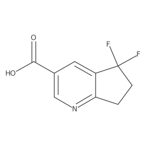 5,5-Difluoro-6,7-dihydro-5H-cyclopenta[b]pyridine-3-carboxylic acid Structure