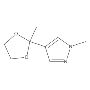1-methyl-4-(2-methyl-1,3-dioxolan-2-yl)-1H-pyrazole结构式