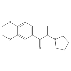1-(3,4-Dimethoxyphenyl)-2-pyrrolidin-1-ylpropan-1-one Structure