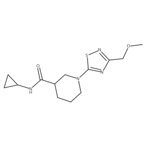 N-cyclopropyl-1-[3-(methoxymethyl)-1,2,4-thiadiazol-5-yl]piperidine-3-carboxamide Structure