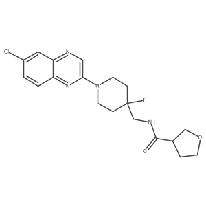 N-{[1-(6-chloroquinoxalin-2-yl)-4-fluoropiperidin-4-yl]methyl}oxolane-3-carboxamide Structure
