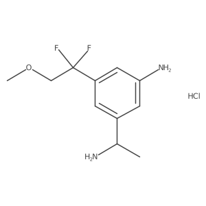 (R)-3-(1-Aminoethyl)-5-(1,1-difluoro-2-methoxyethyl)aniline hydrochloride结构式