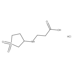 N-(1,1-Dioxidotetrahydro-3-thienyl)-beta-alanine hydrochloride结构式