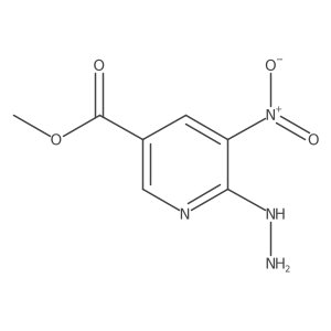 6-Hydrazino-5-nitro-nicotinic acid methyl ester结构式