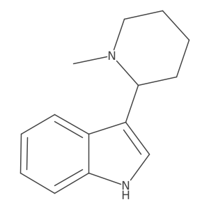 3-(1-methylpiperidin-2-yl)-1H-indole结构式