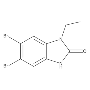 5,6-Dibromo-1-ethyl-1,3-dihydro-2H-benzimidazol-2-one结构式